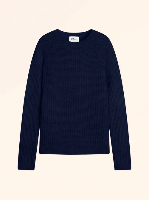 ASTRÉE Pull Col Rond 6 Fils Bleu Marine