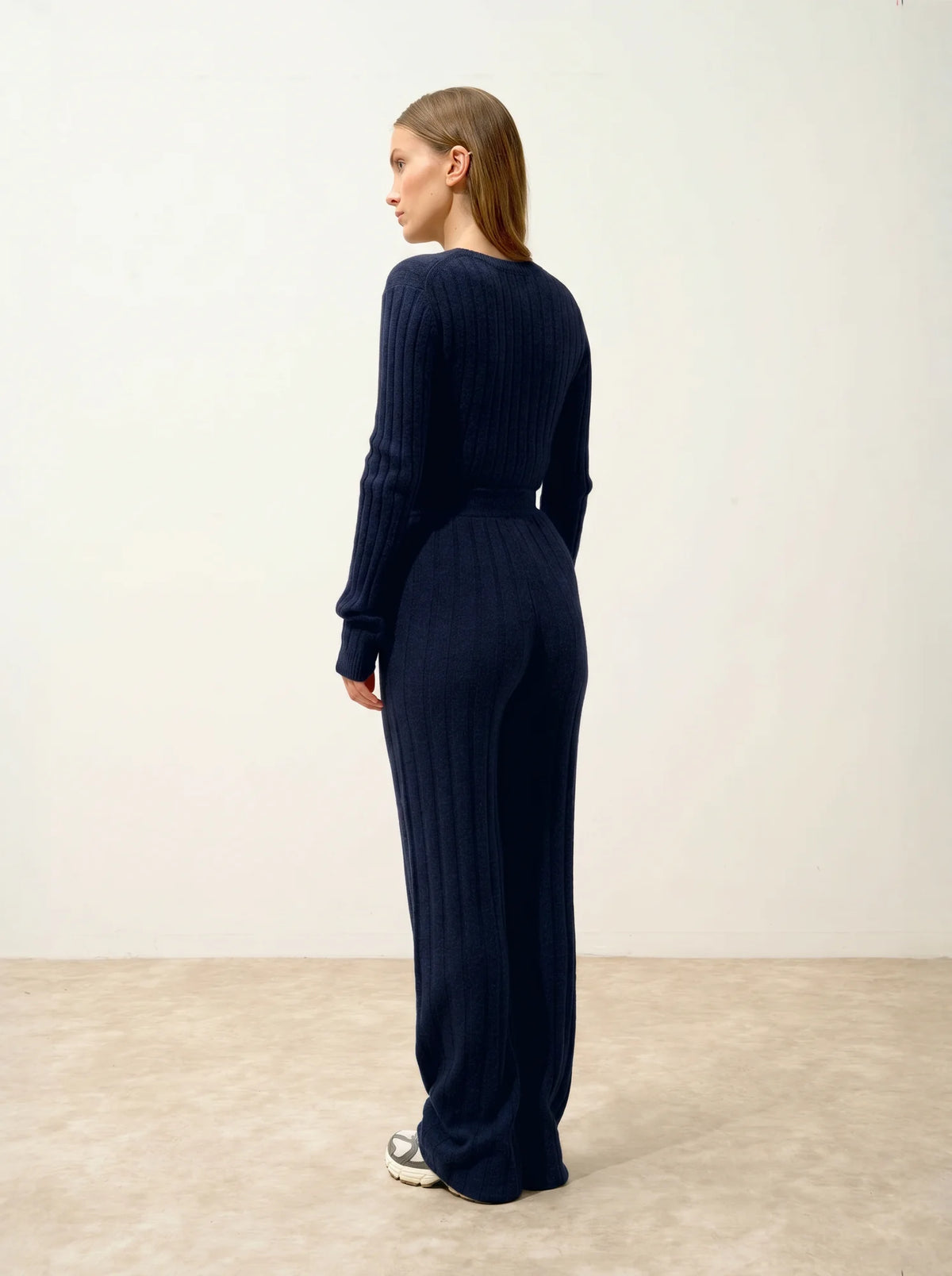 CLARISSA Pantalon Évasé Bleu Marine