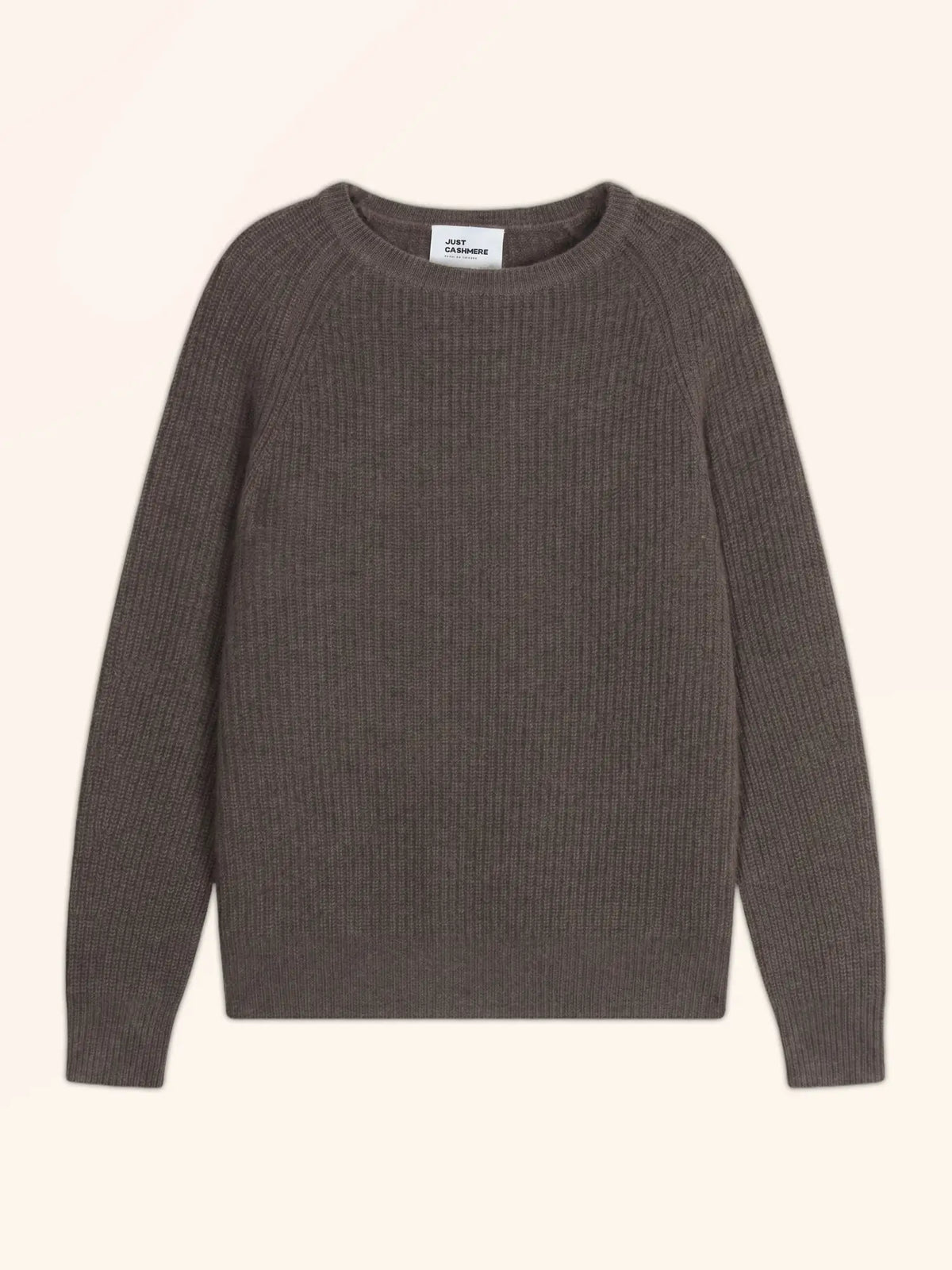 FRIO Pull Col Rond 4 Fils Taupe Chiné