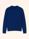 Pull Col V 4 Fils Outremer