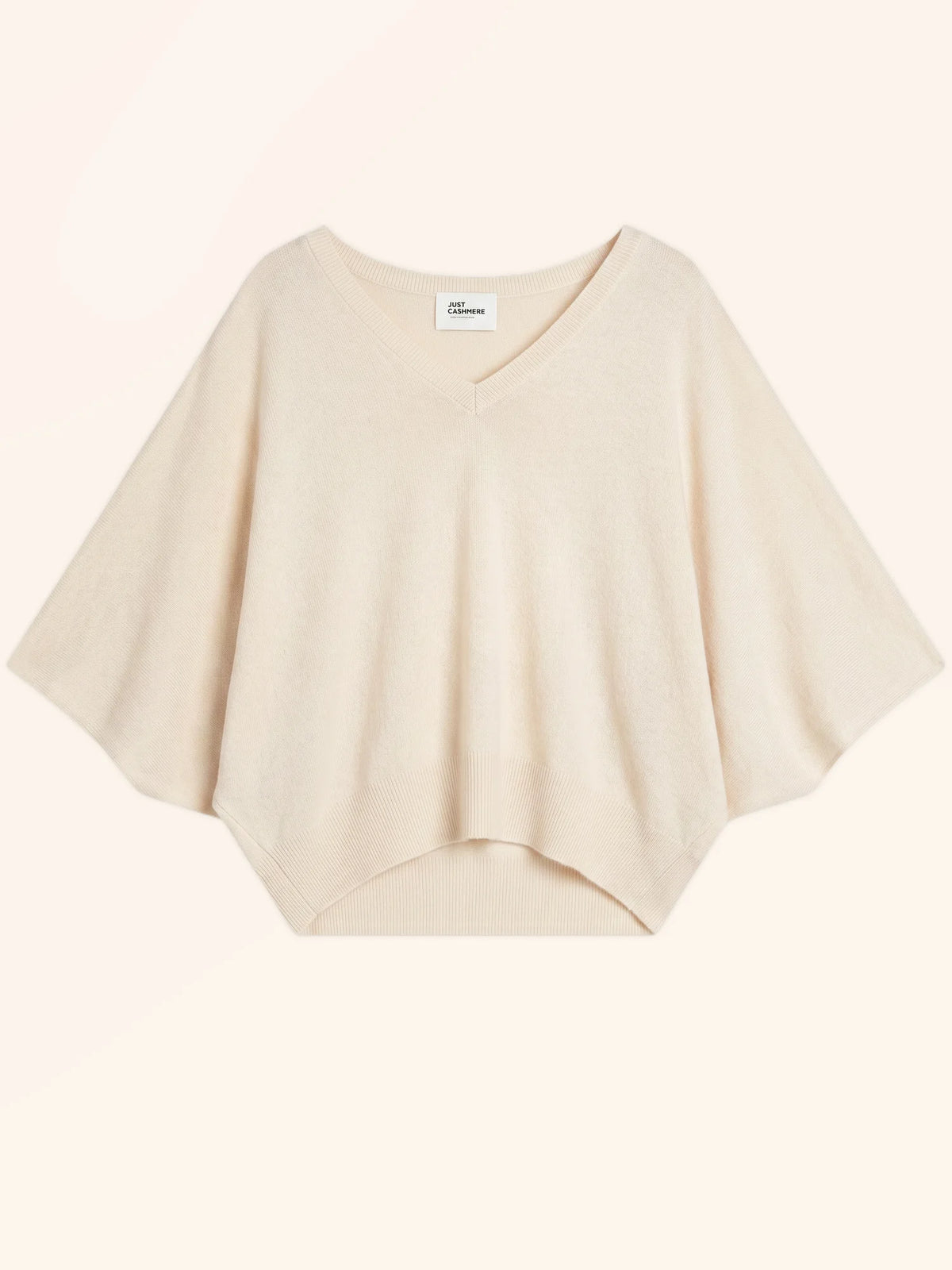 POLO Pull Col V Chauve Souris Ivoire