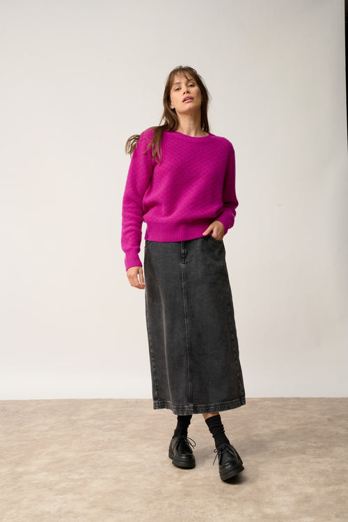 CETAN pull col rond violine