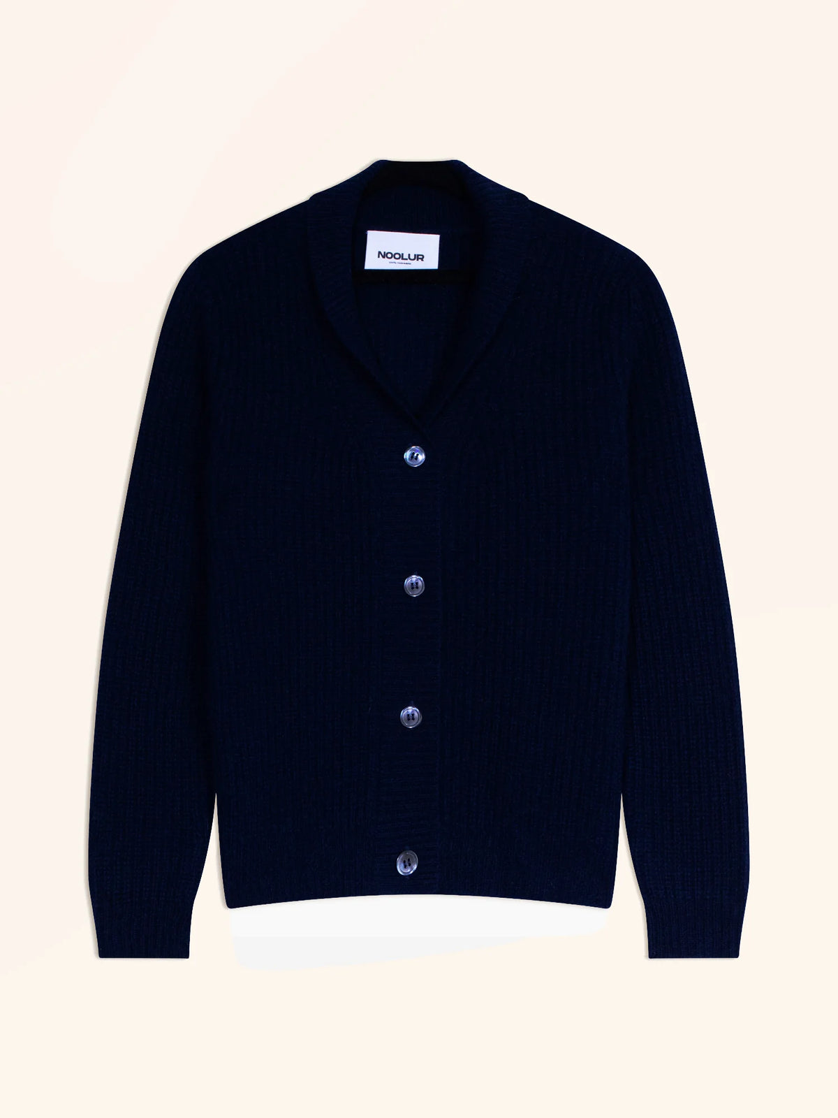 YUL Veste Boutonnée Col Châle 4 Fils Bleu Marine