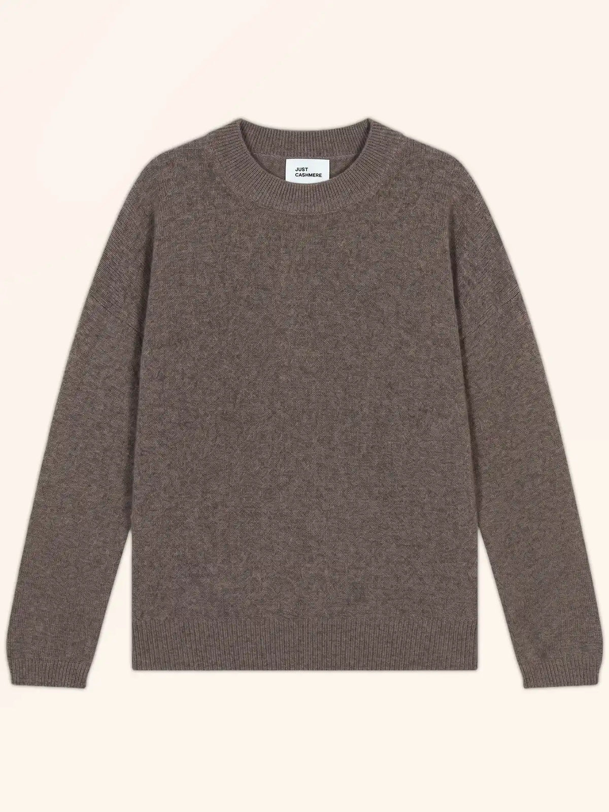 KAYLA Pull Col Rond Taupe Chiné