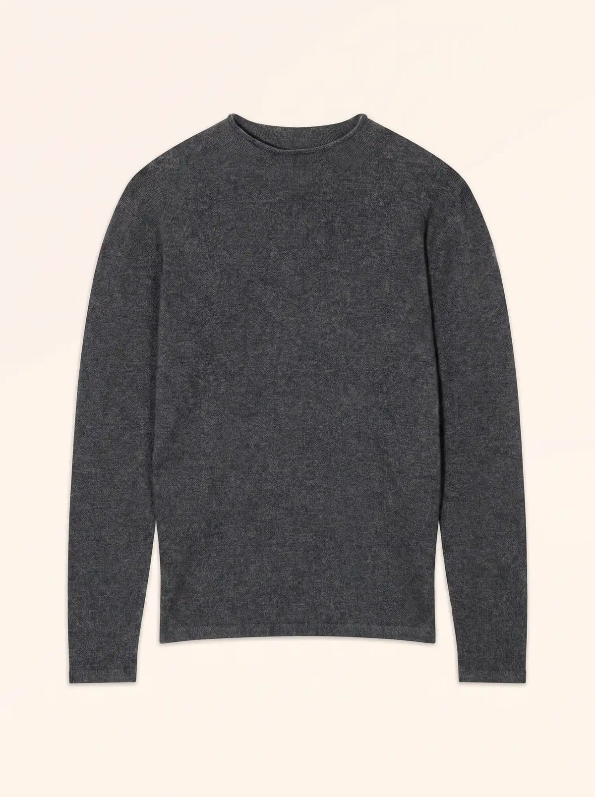 Pull Col Montant Anthracite Chiné