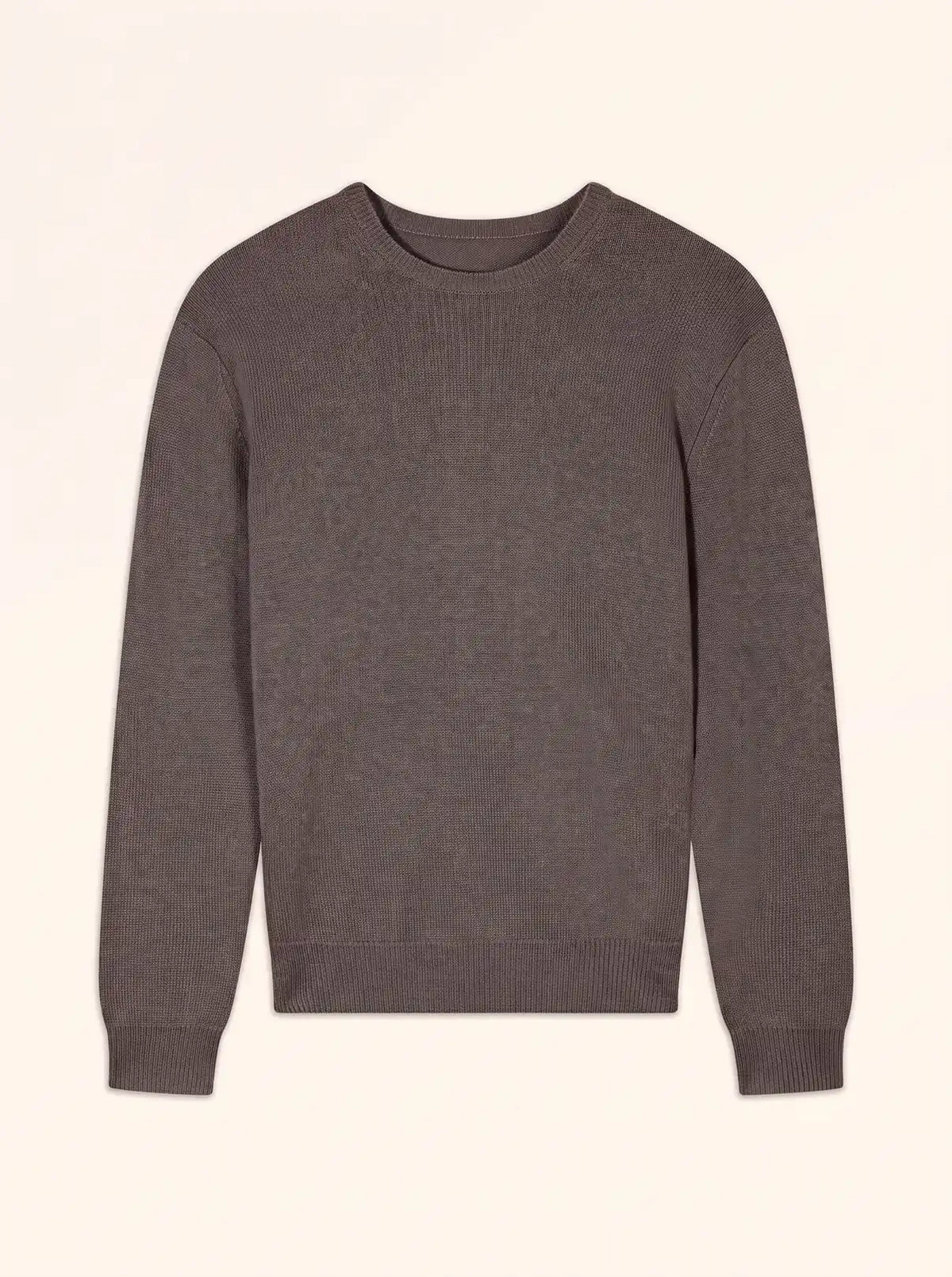 VERONICA Pull Col Rond 4 Fils Taupe Chiné