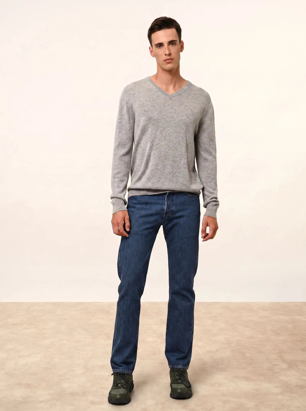 WALT Pull Col V Nuage Chiné