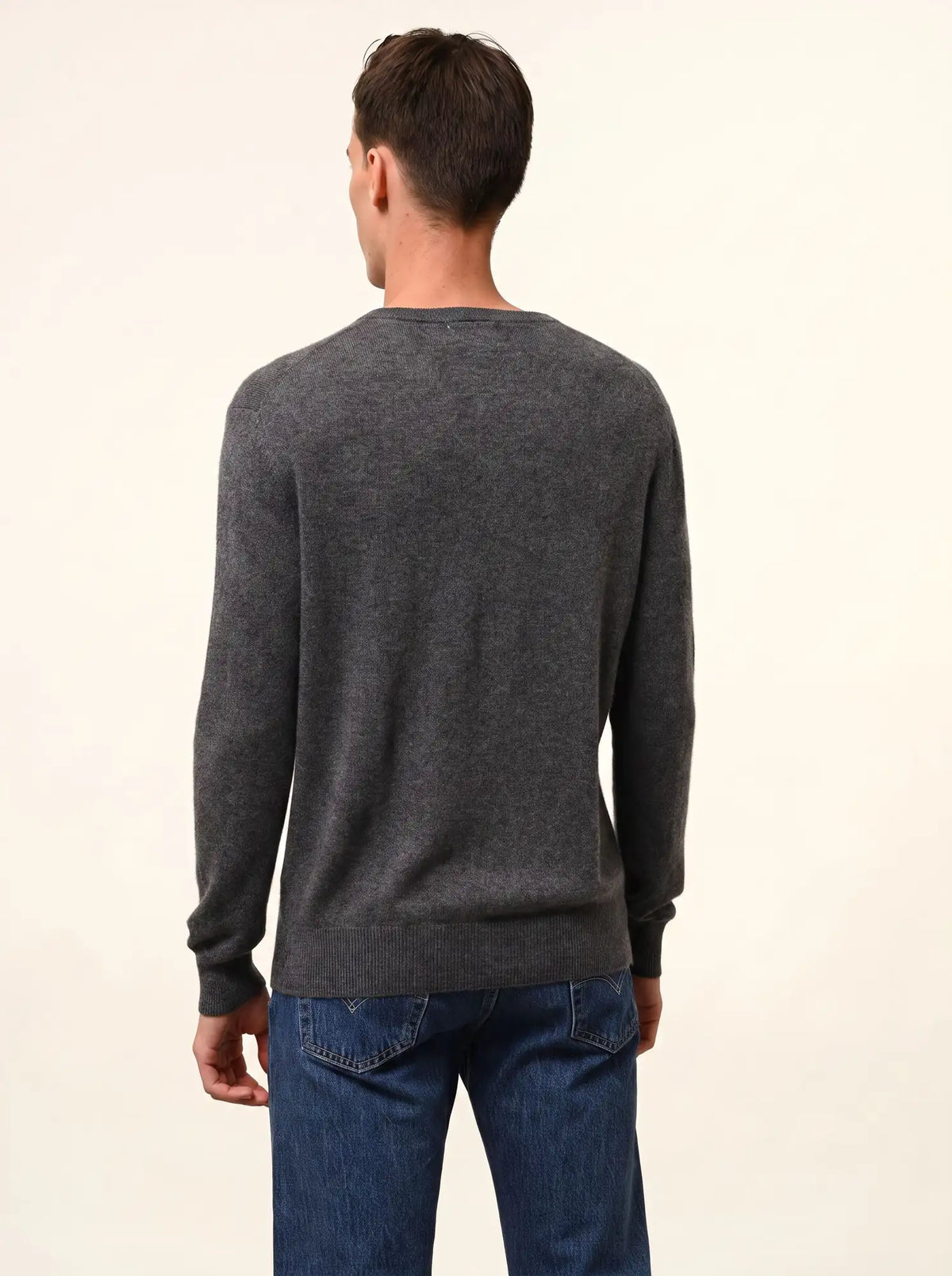 WALT Pull Col V Anthracite Chiné