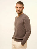 WALT Pullover V-Ausschnitt Taupe meliert