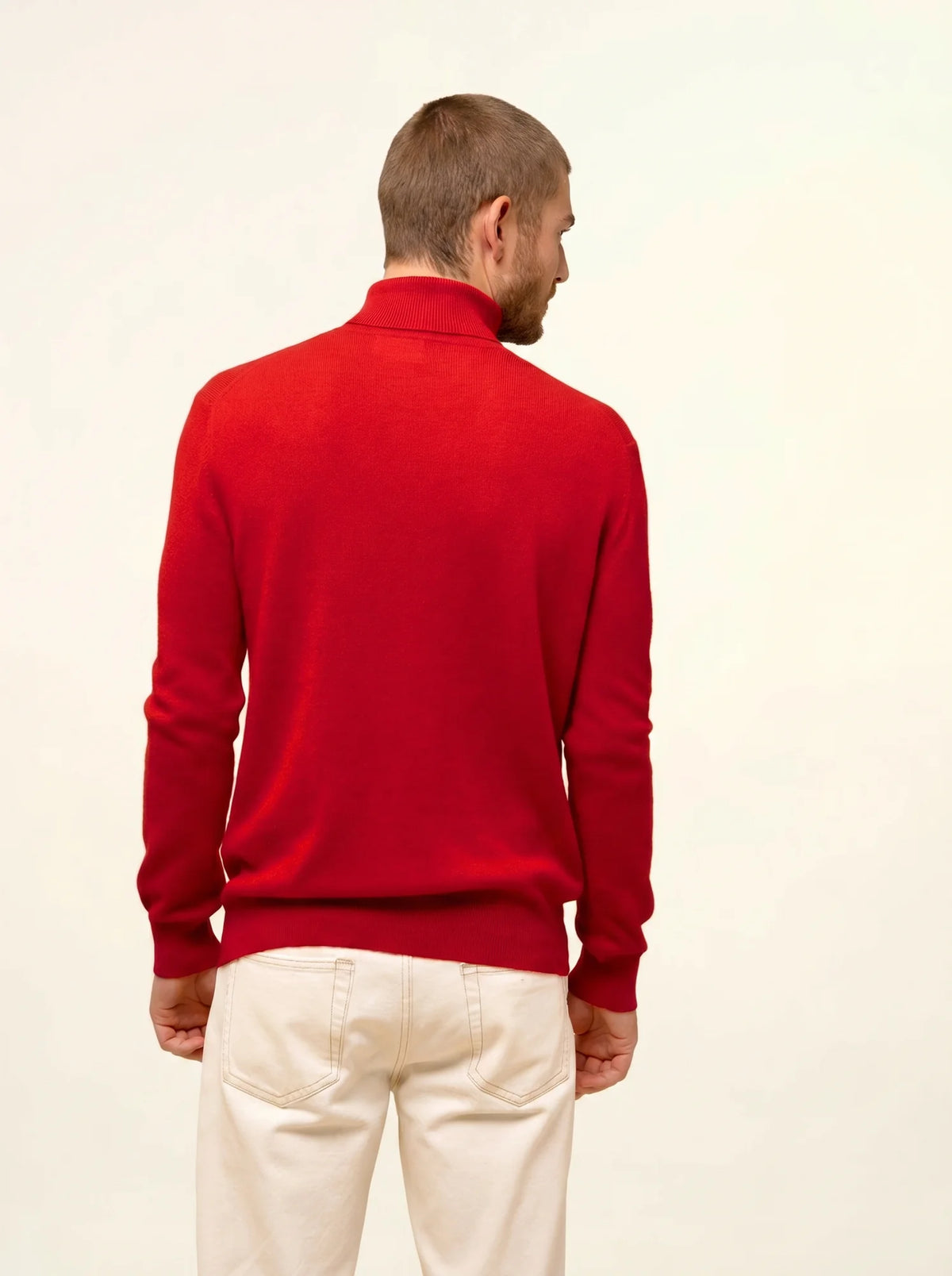 CONNOR Pull Col Roulé Rouge