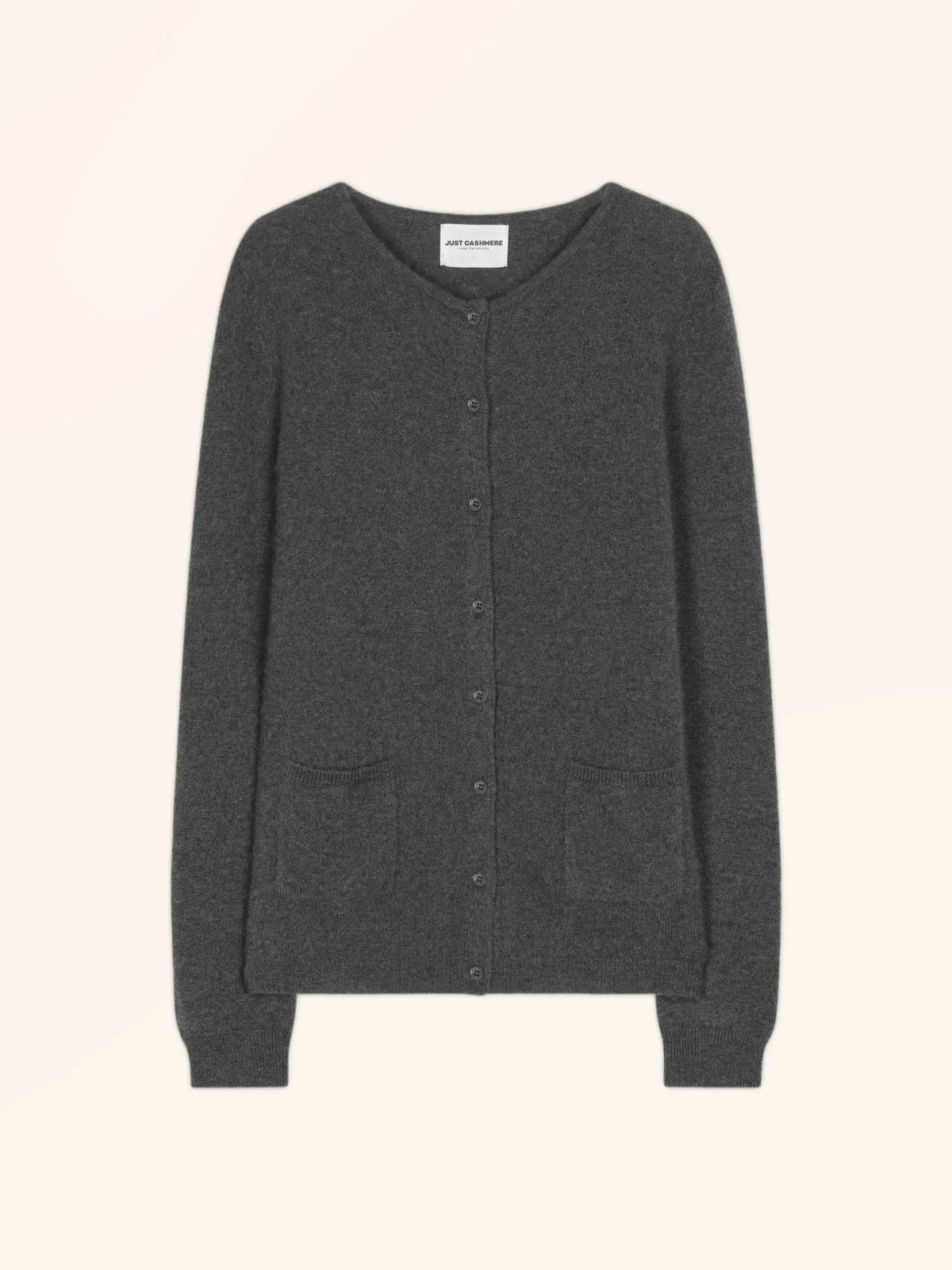 KATHARINE Cardigan Col Rond Anthracite Chiné