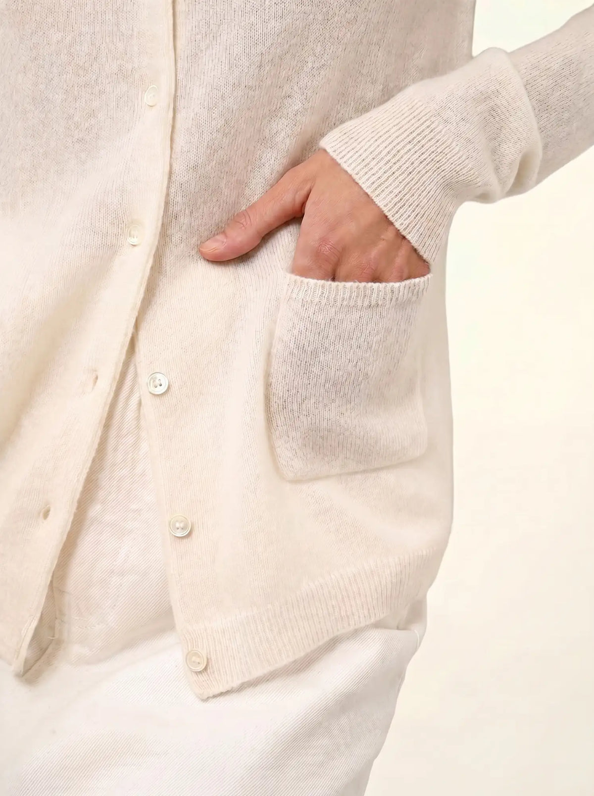 KATHARINE Cardigan Col Rond Neige
