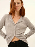 KATHARINE Cardigan Col Rond Nuage Chiné