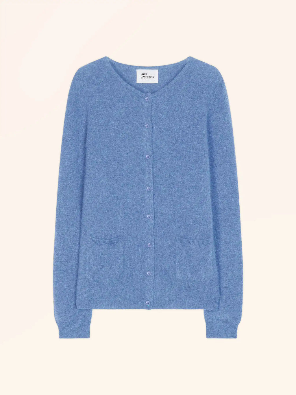 KATHARINE Strickjacke Rundhalsausschnitt Himmelblau