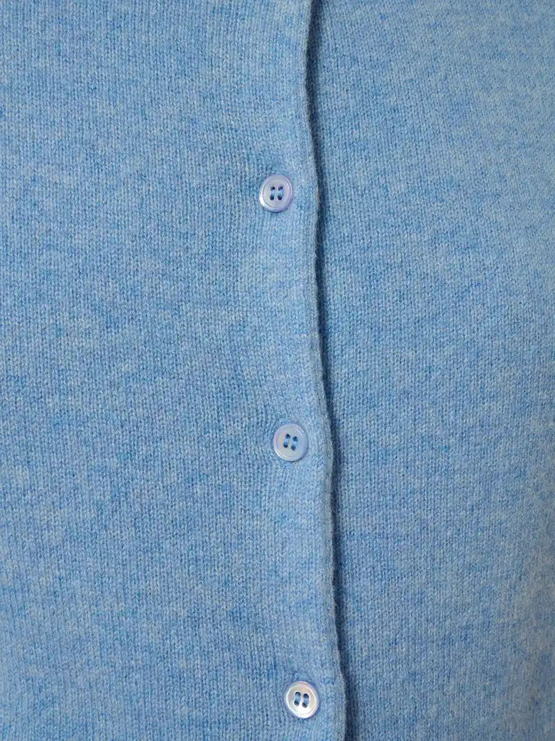KATHARINE Strickjacke Rundhalsausschnitt Himmelblau