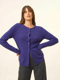KATHARINE Cardigan Col Rond Violet