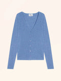 NORMA Strickjacke V-Ausschnitt Himmelblau