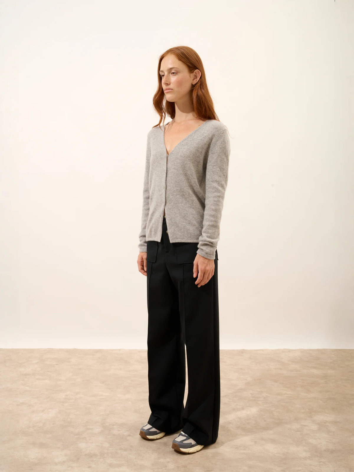 NORMA Cardigan Col V Nuage Chiné