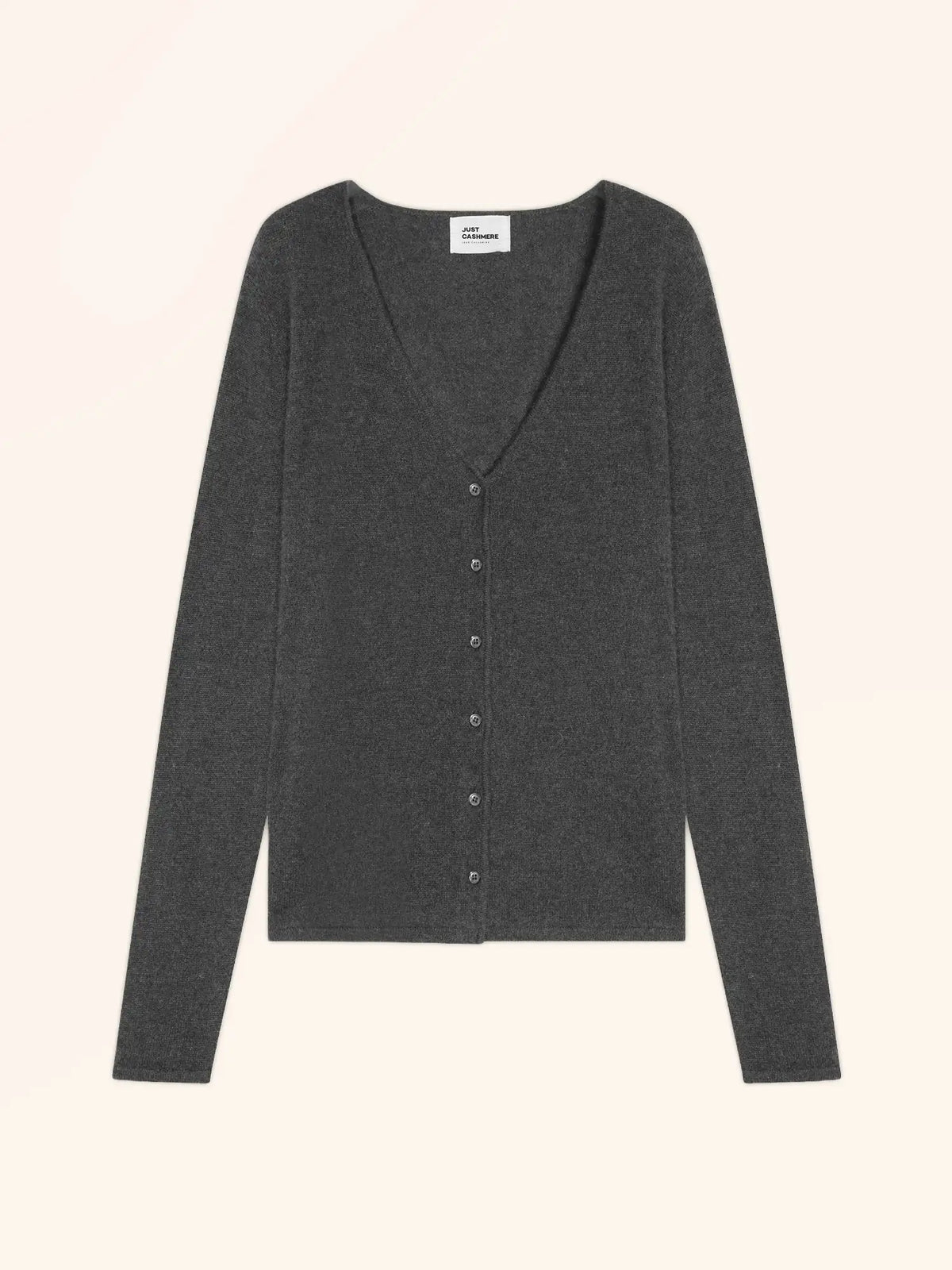 NORMA Cardigan Col V Anthracite Chiné