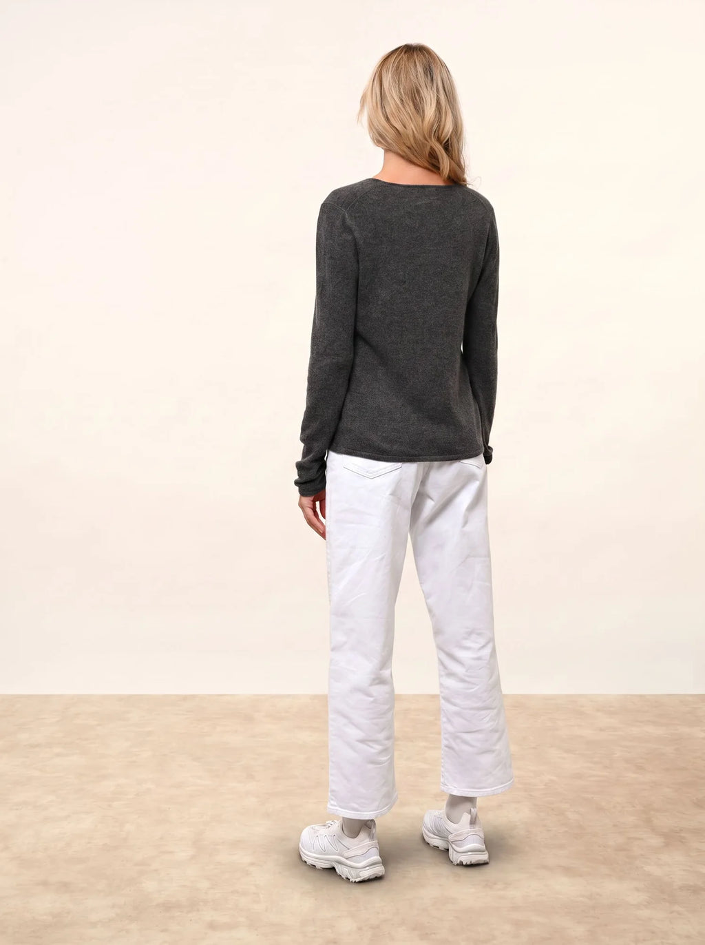 NORMA Cardigan Col V Anthracite Chiné