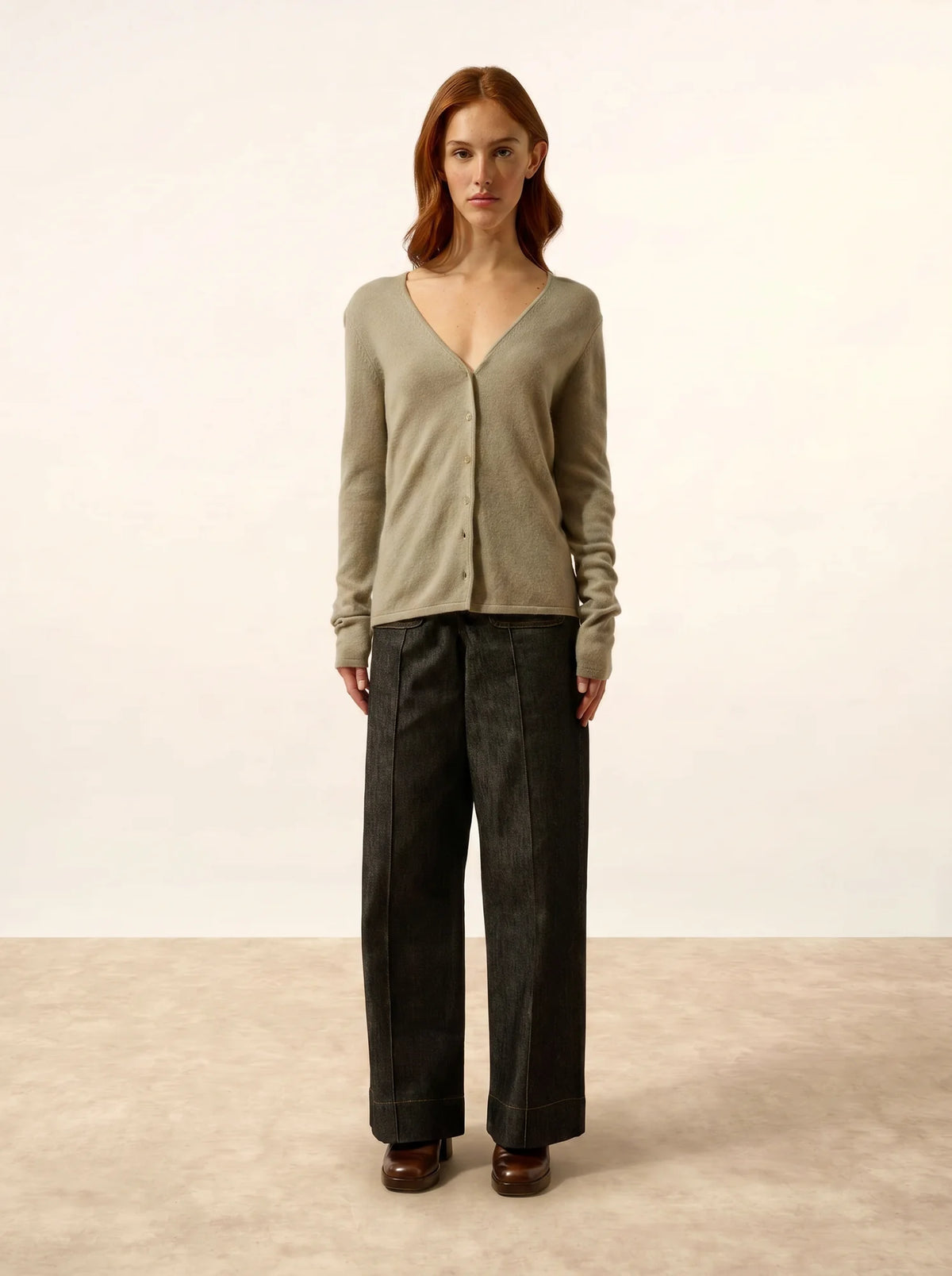 NORMA Cardigan Col V Olive