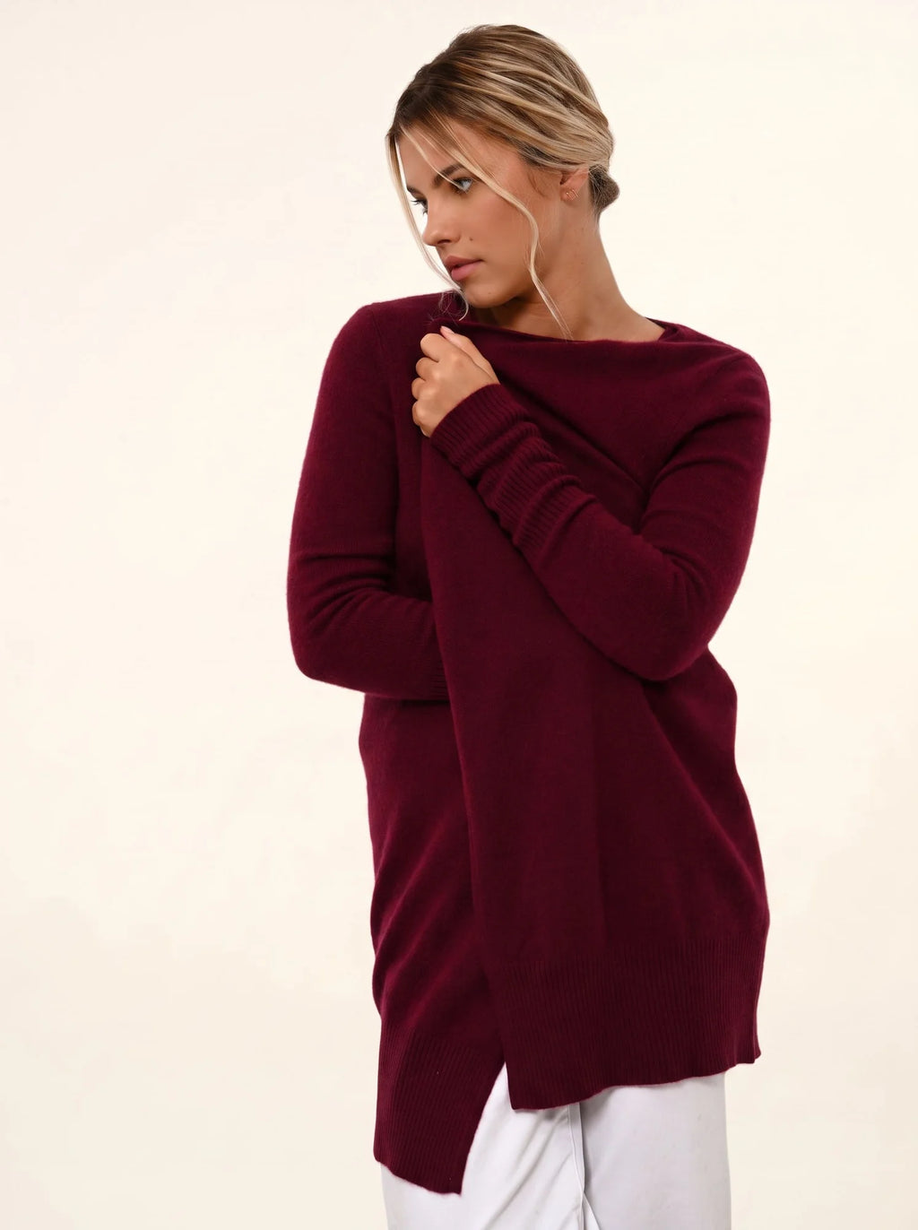 BROOKE Lange Jacke Bordeaux