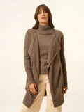 BROOKE Lange Jacke Taupe meliert