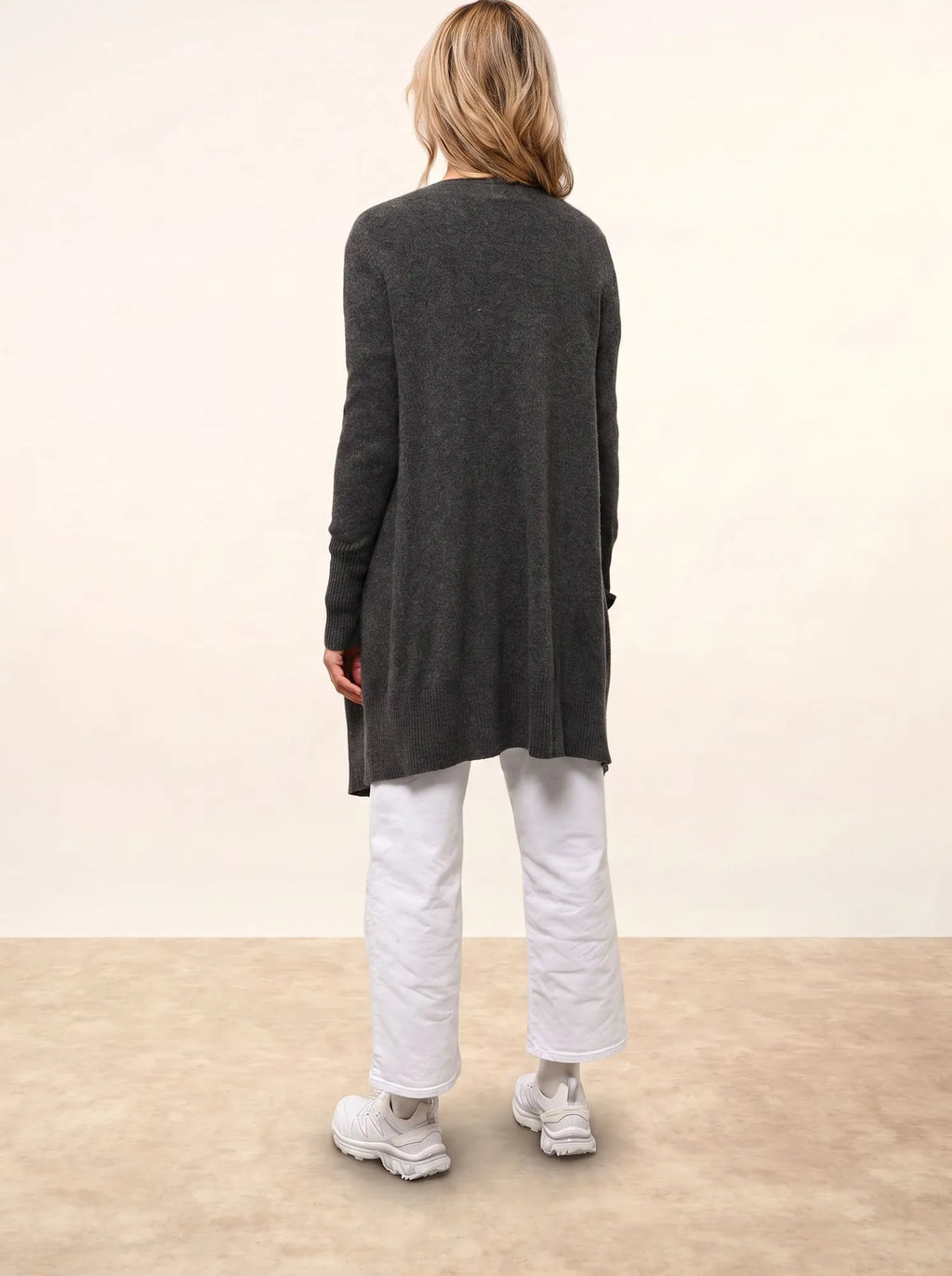 BROOKE Lange Jacke Anthrazit meliert