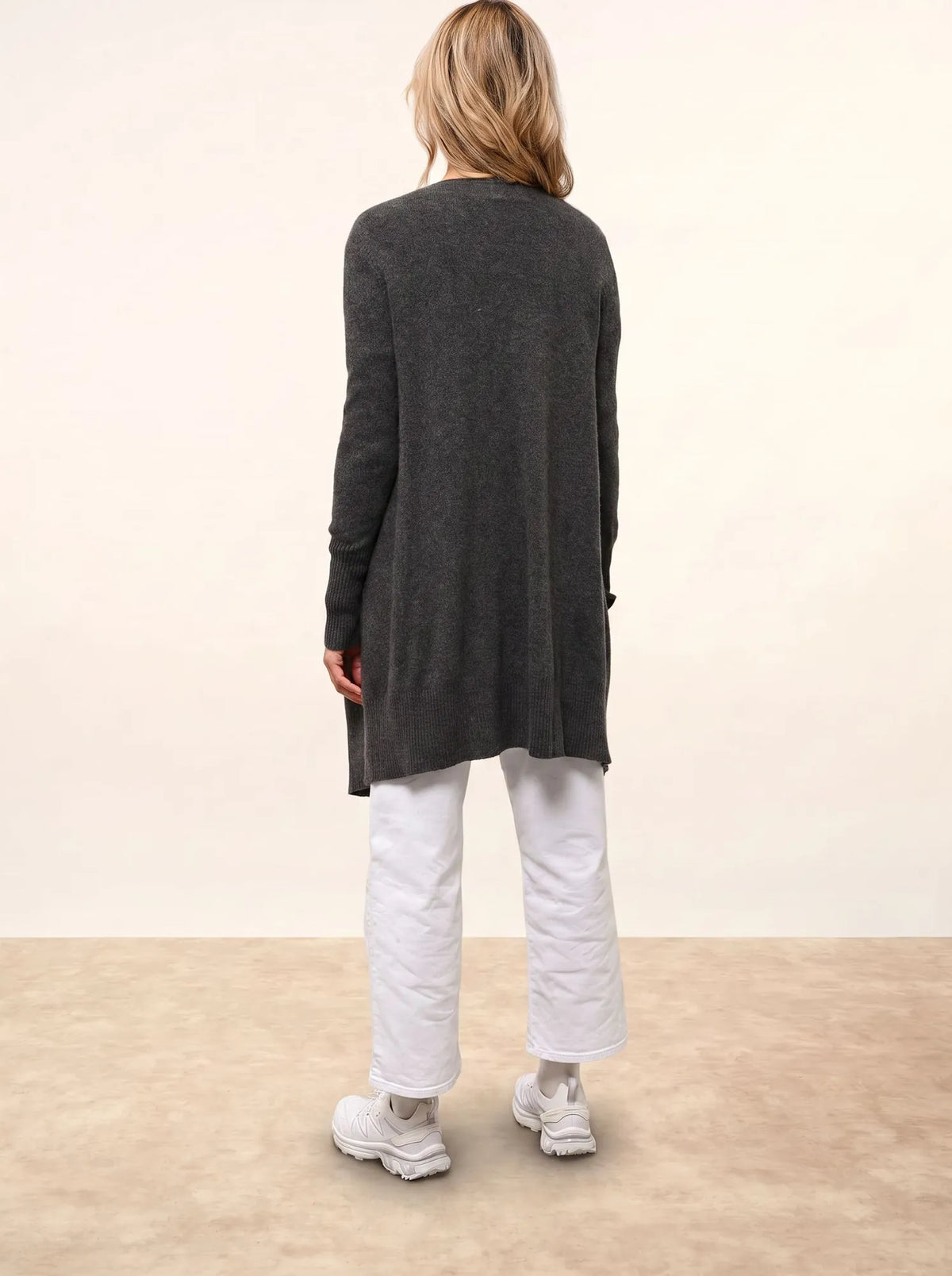 BROOKE Lange Jacke Anthrazit meliert