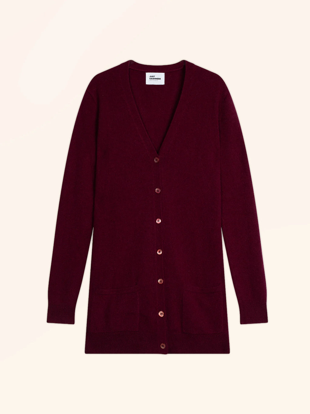 TOMMIE Cardigan Col V Bordeaux