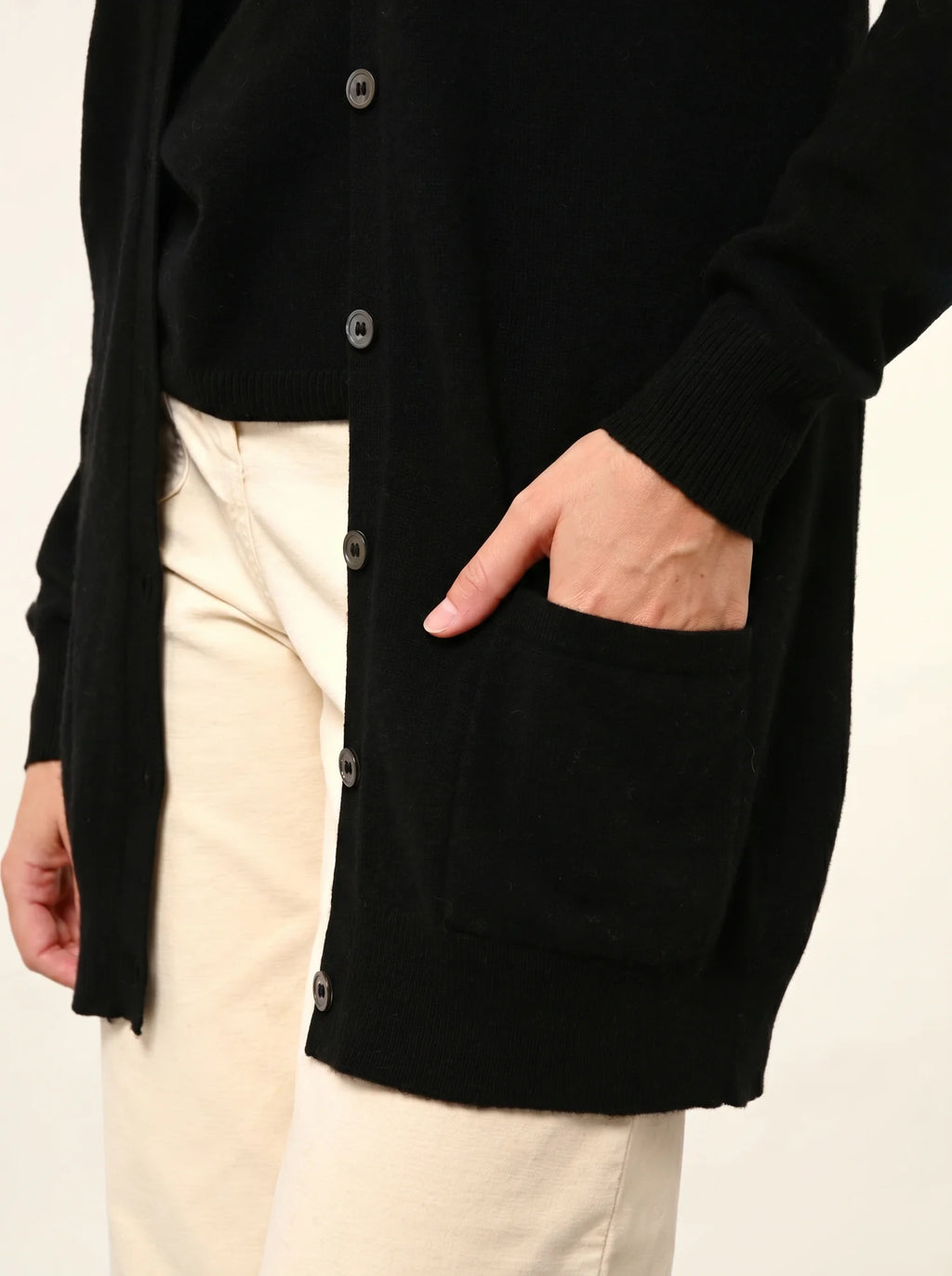 TOMMIE Cardigan Col V Noir