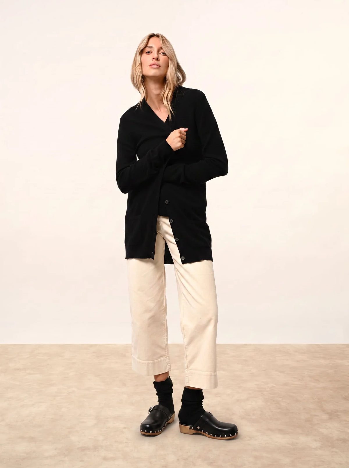 TOMMIE Cardigan Col V Noir