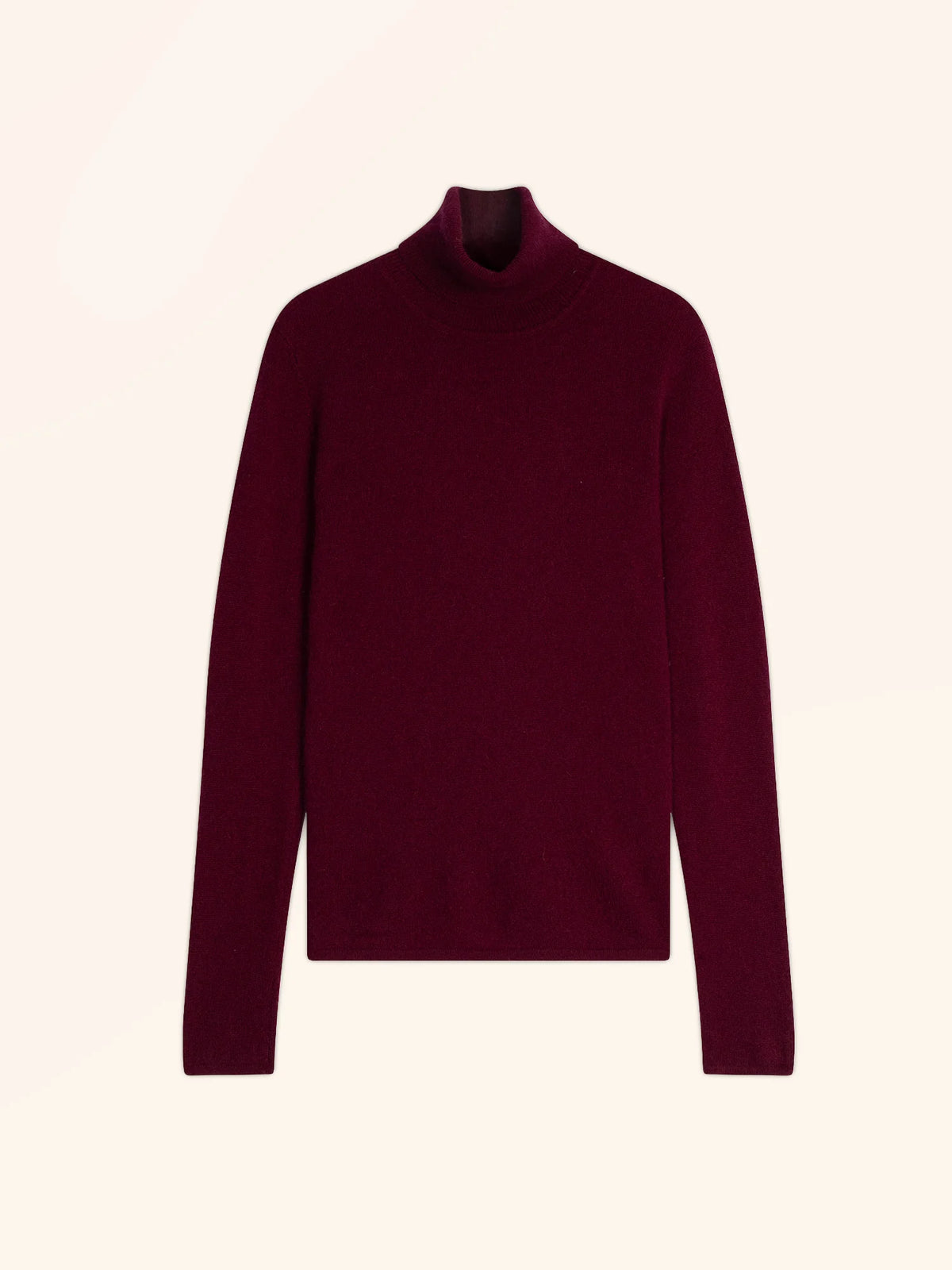 AVA Pull Col Roulé Bordeaux