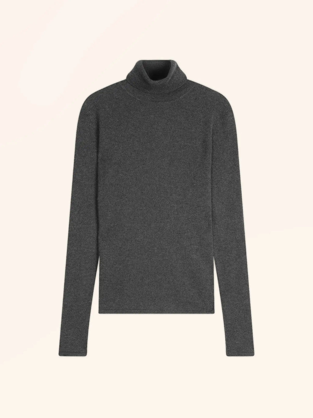 AVA Pull Col Roulé Anthracite Chiné