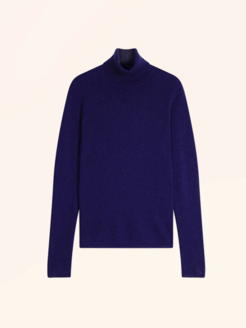 AVA Pullover Rollkragen Tiefviolett