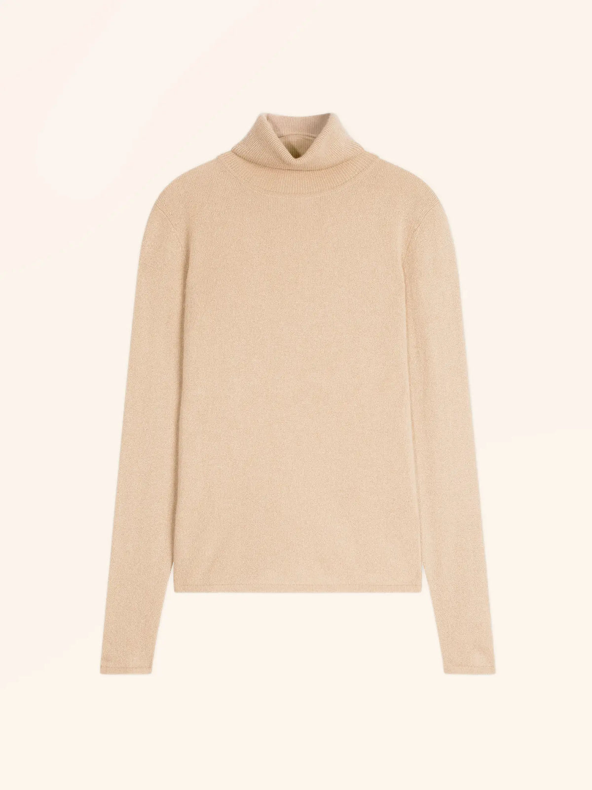 AVA Pull Col Roulé Sable