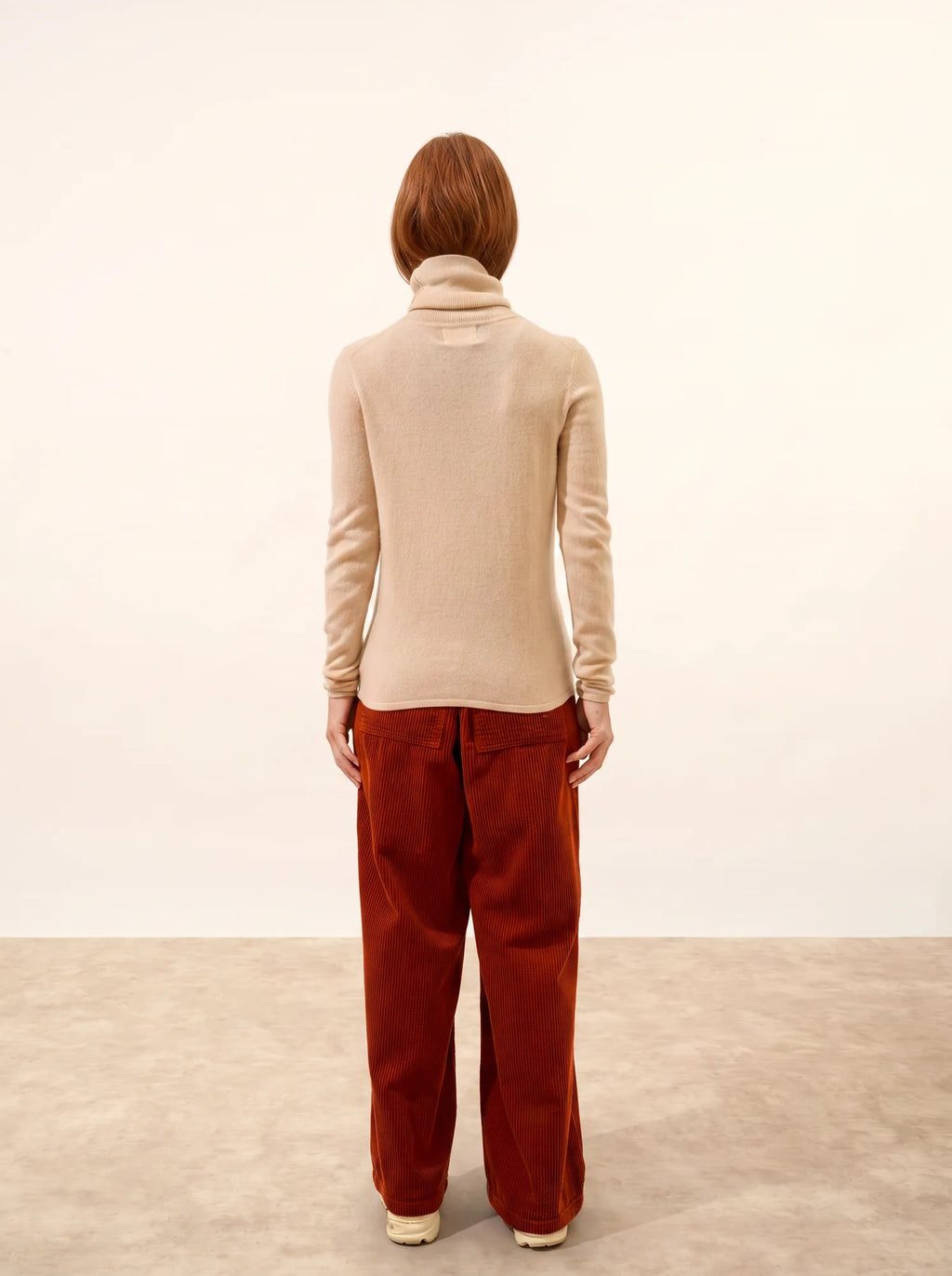 AVA Pull Col Roulé Sable