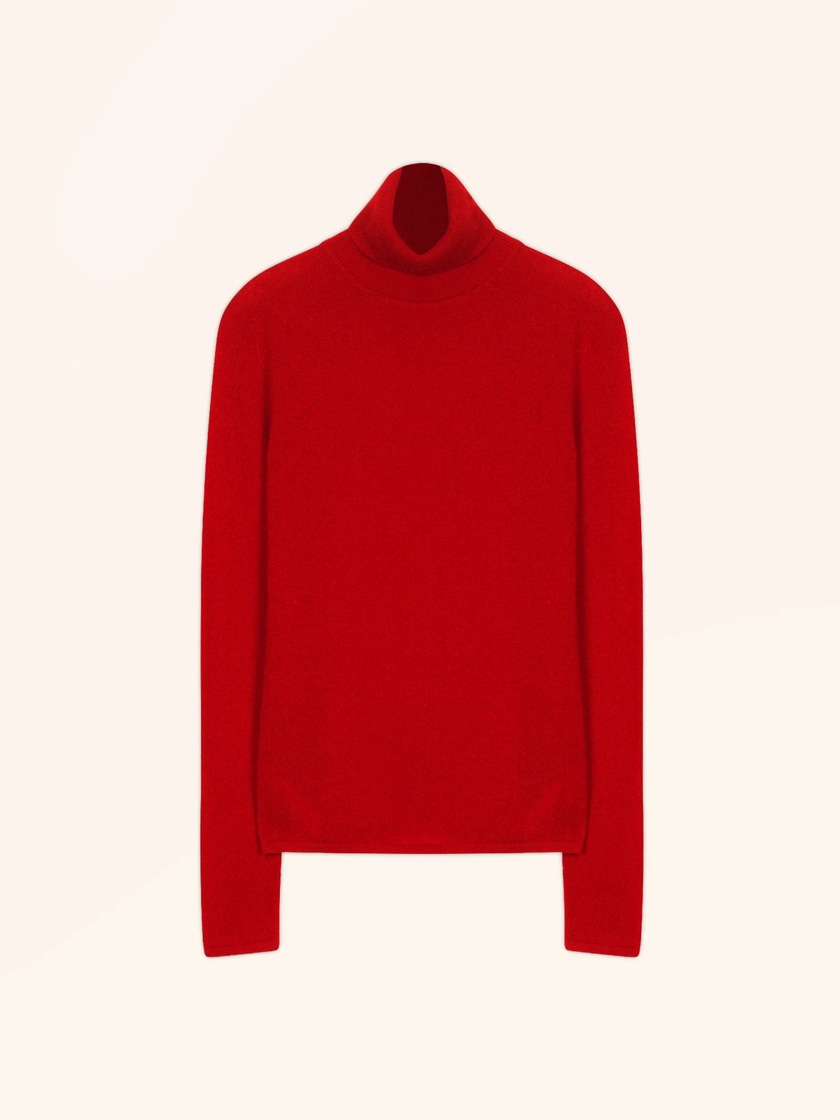 AVA Pull Col Roulé Rouge