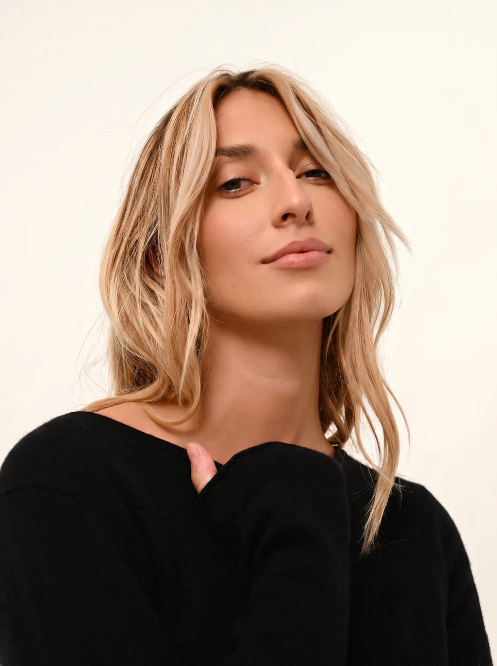 GRACE Pull Col Bateau Noir