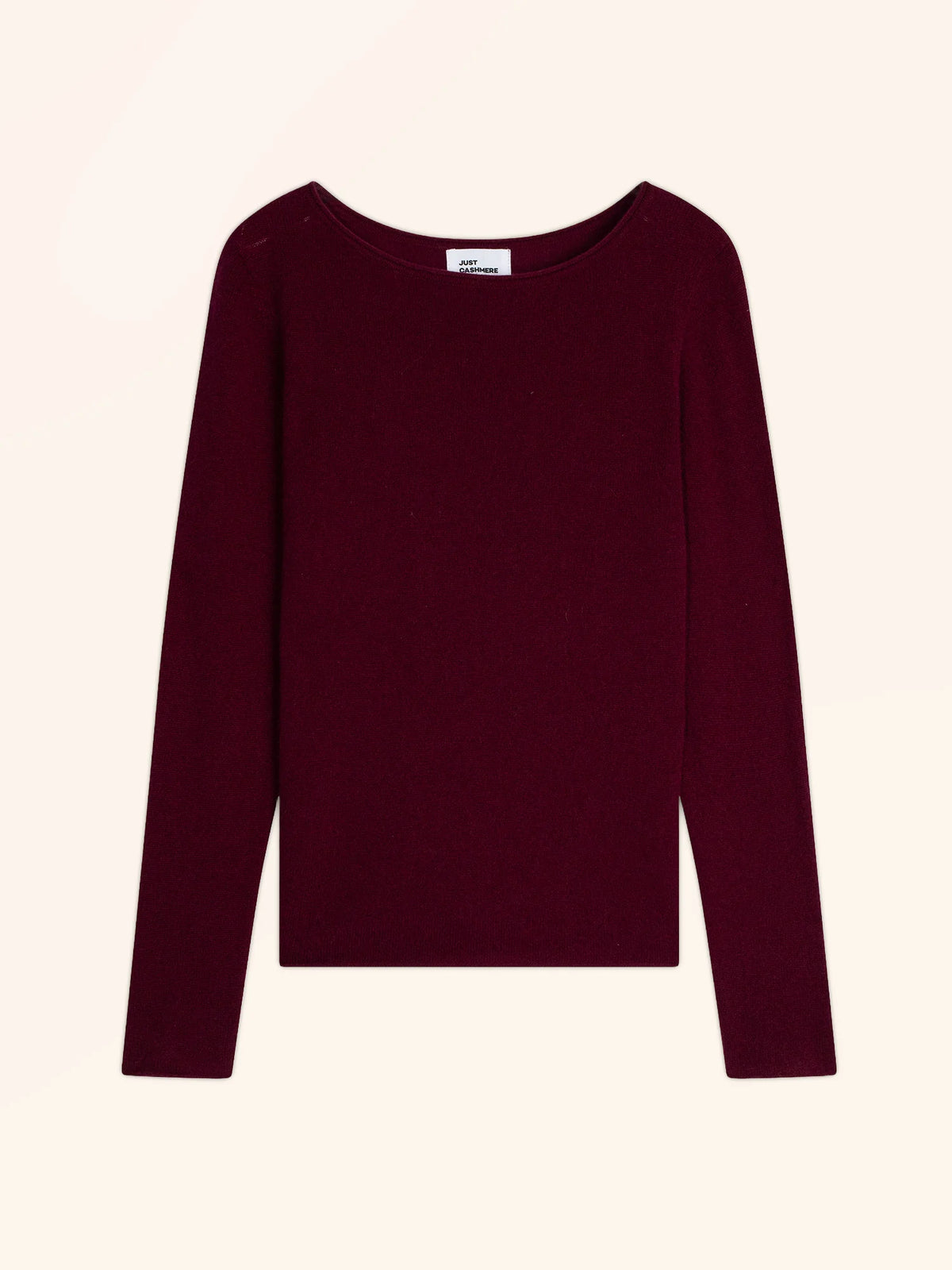 GRACE Pull Col Bateau Bordeaux