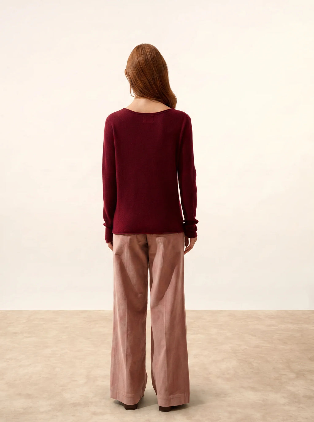 GRACE Pull Col Bateau Bordeaux