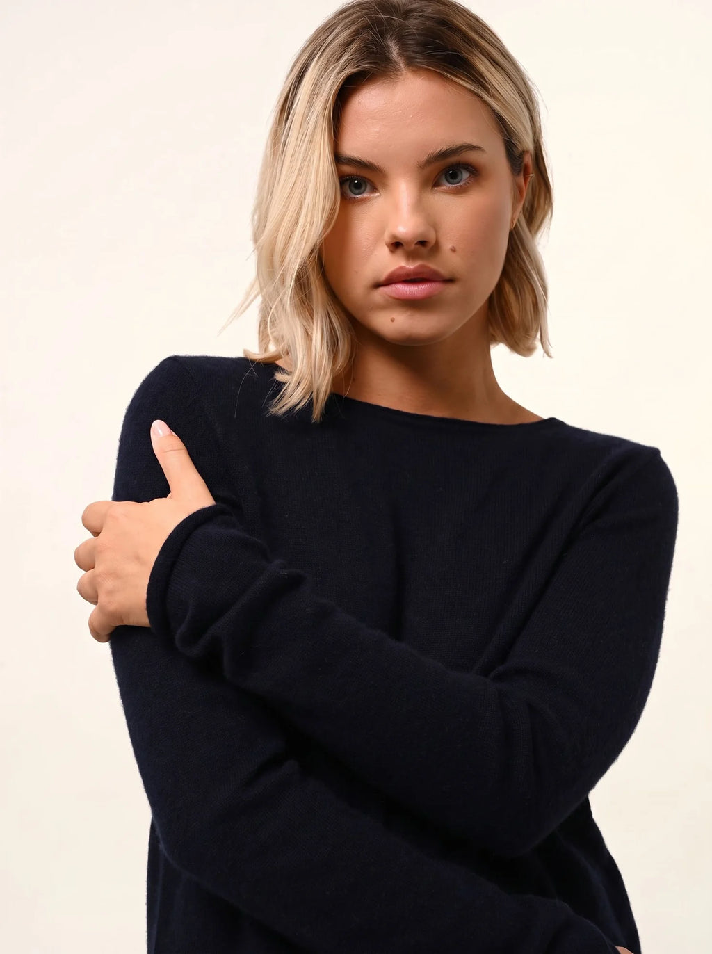 GRACE Pull Col Bateau Bleu Marine