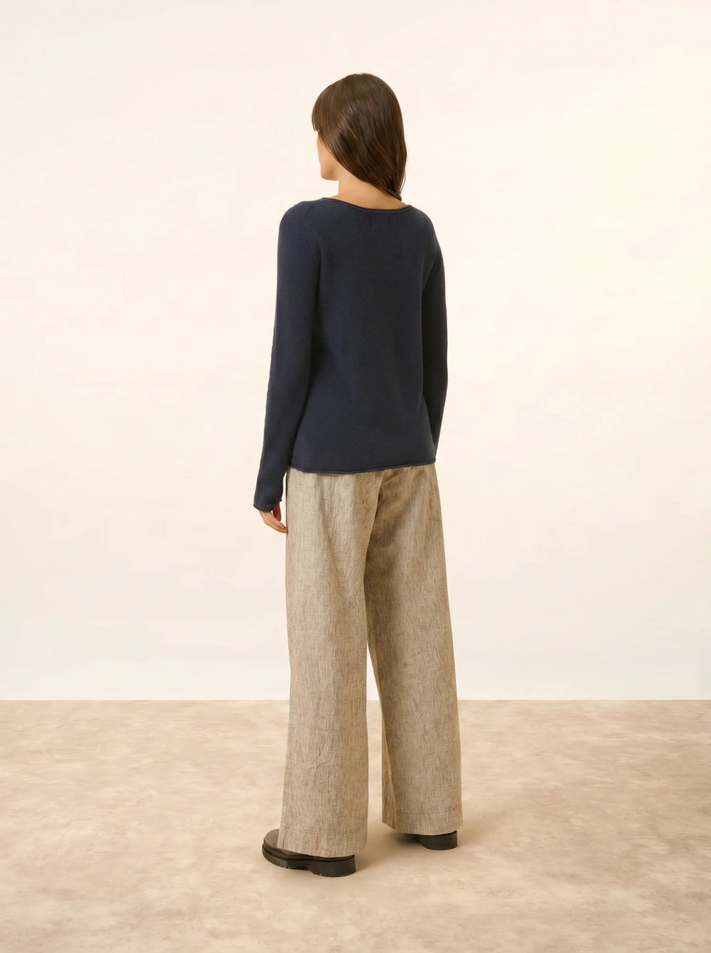 GRACE Pull Col Bateau Bleu Marine