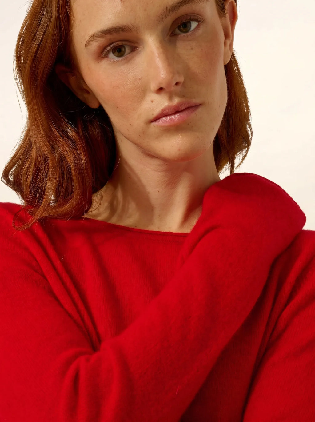 GRACE Pullover U-Boot-Ausschnitt Rot