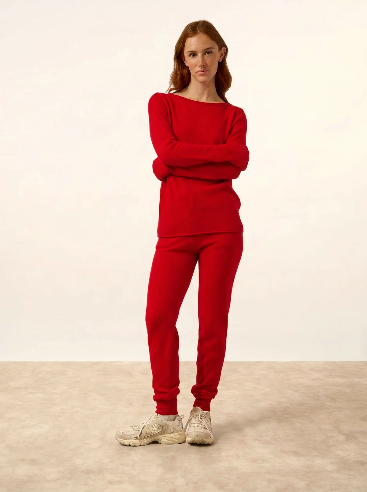 GRACE Pullover U-Boot-Ausschnitt Rot