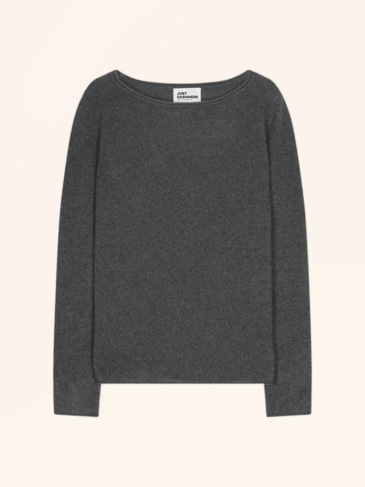 GRACE Pull Col Bateau Anthracite Chiné