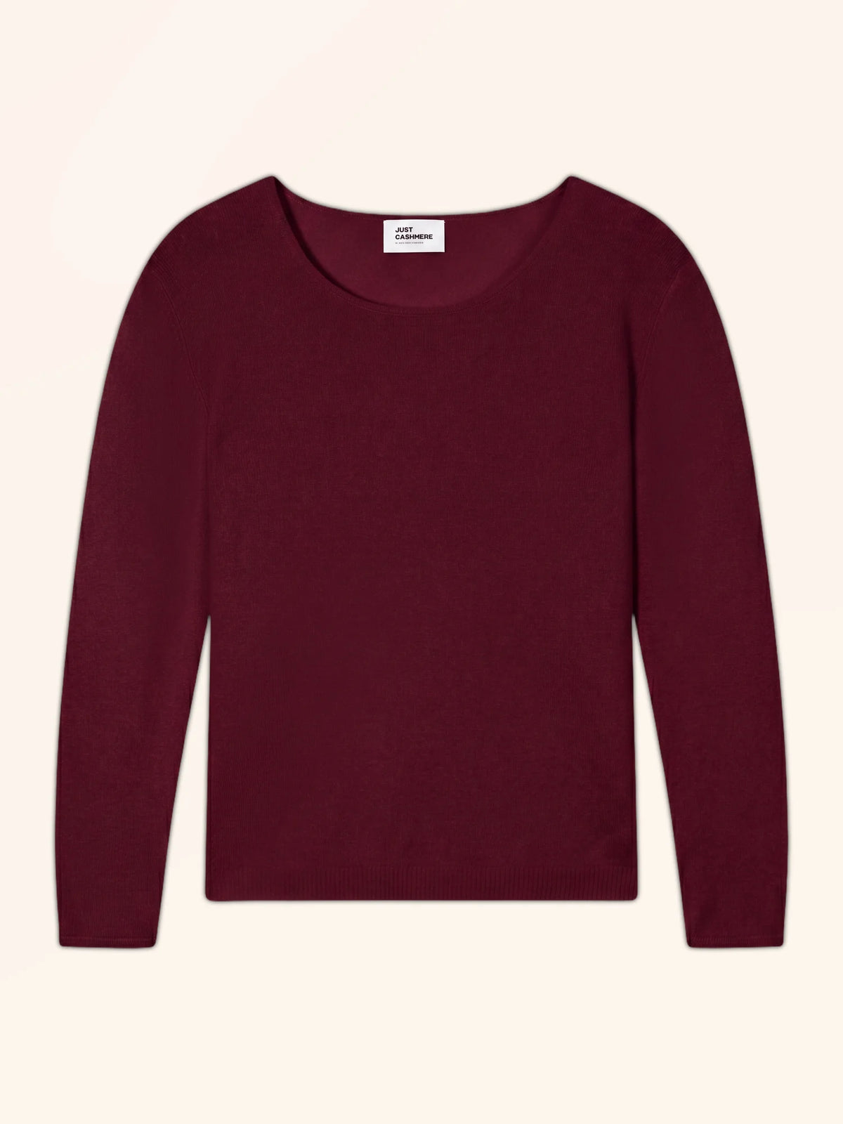 FIONA Pull Col Rond Bordeaux