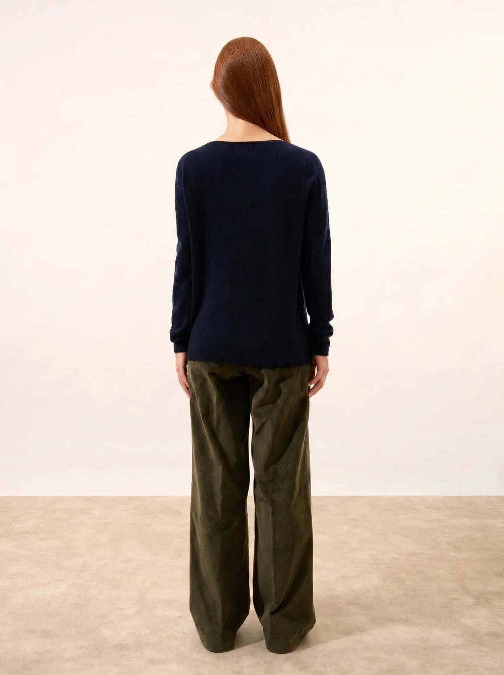 FIONA Pull Col Rond Bleu Marine