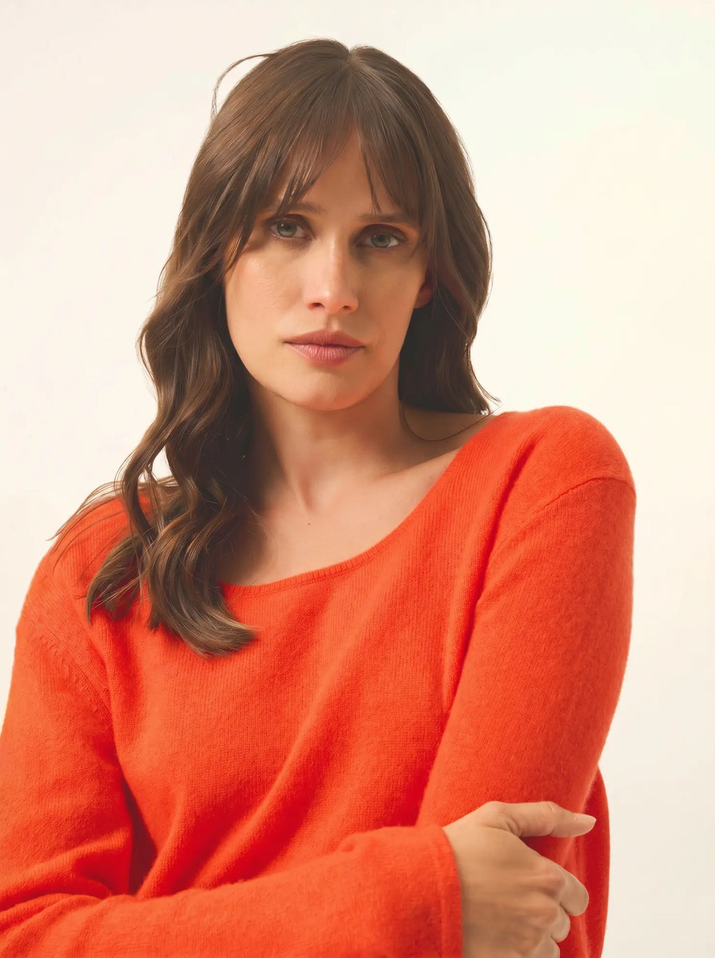 FIONA Pull Col Rond Orange