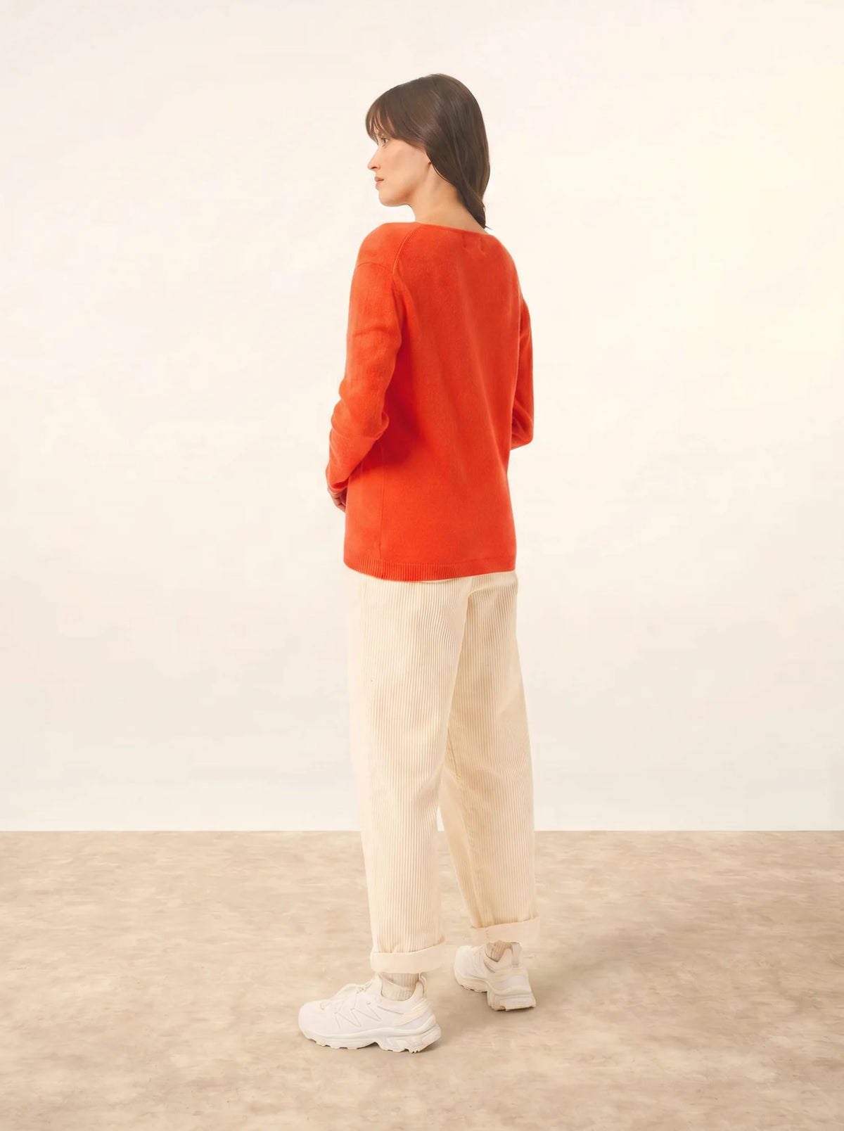 FIONA Pull Col Rond Orange